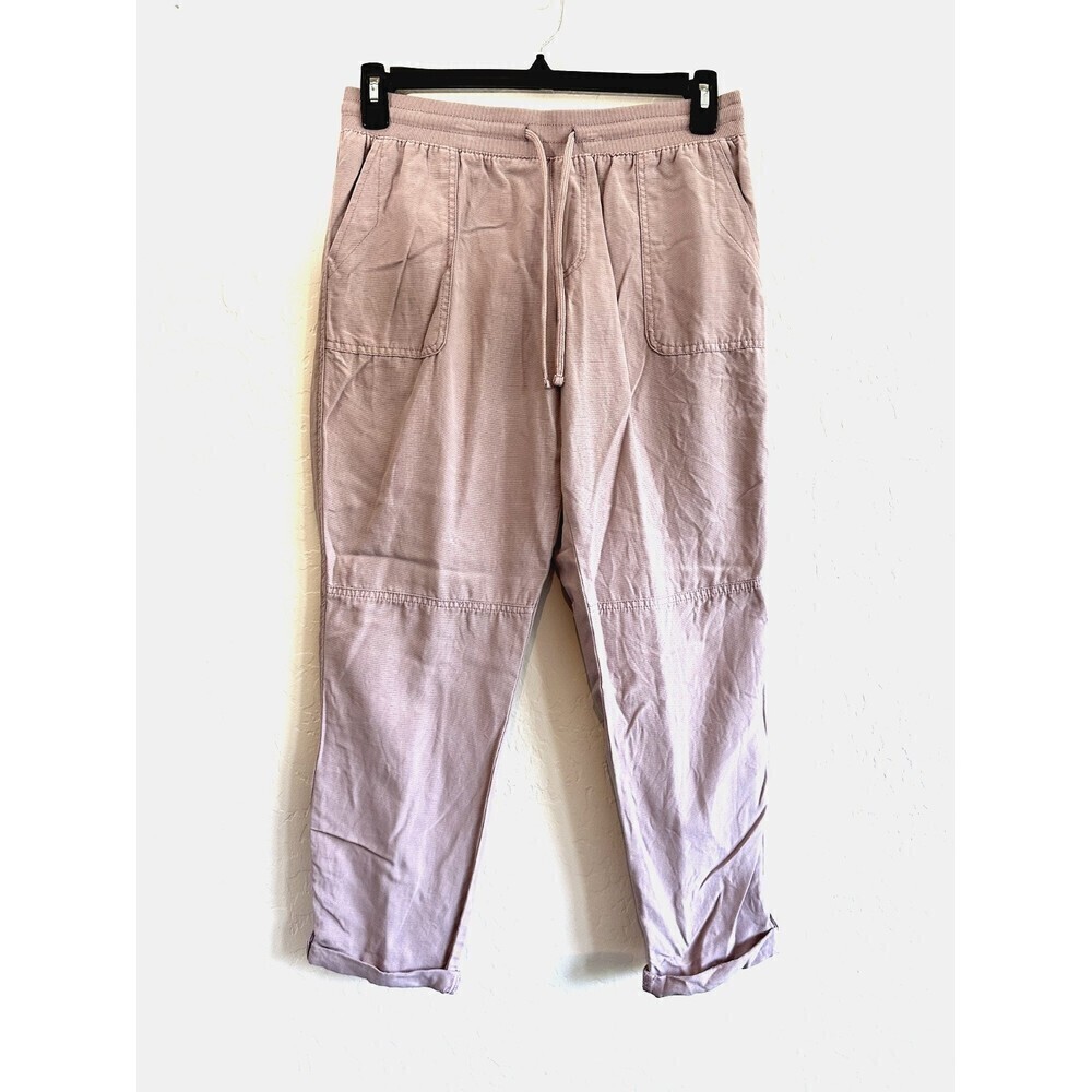 Khaki Pull On‎ Joggers Woman's Size 10 pockets drawstring casual